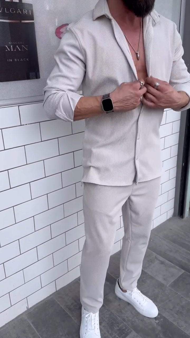 Men's Lapel Long Sleeve Casual Suit