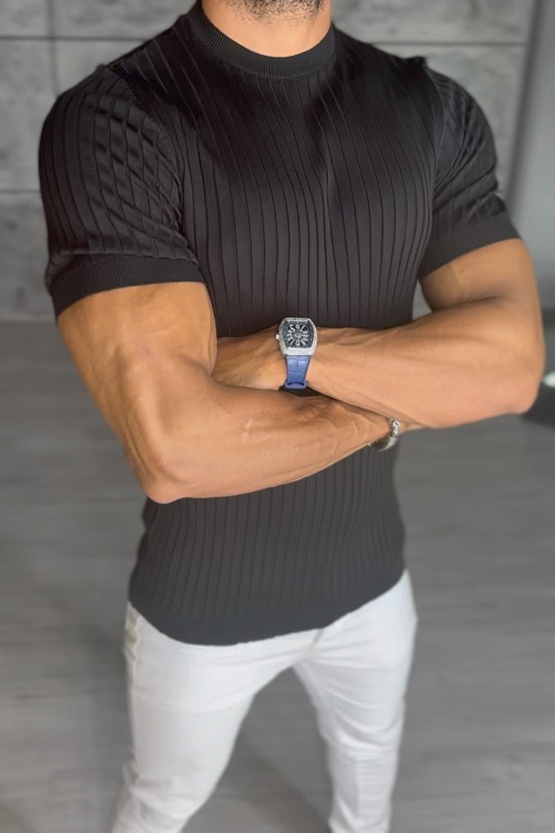 Men's Casual Slim Solid Color Short Sleeve T-Shirt