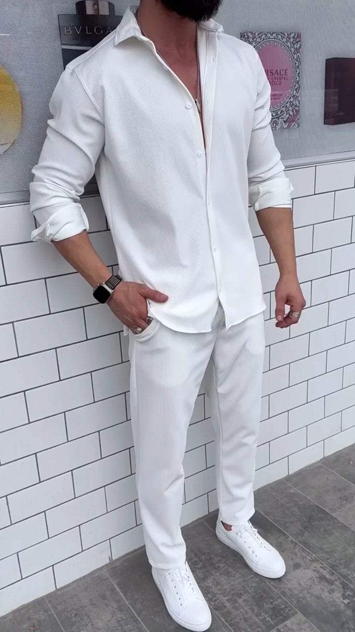 Men's Lapel Long Sleeve Casual Suit