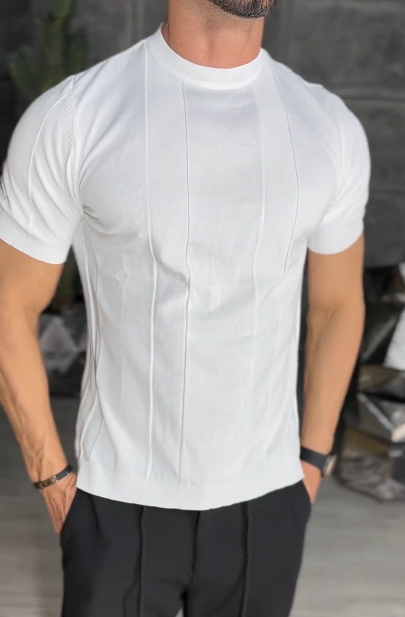 Men's Casual Slim Solid Color Round Neck Short Sleeve T-Shirt